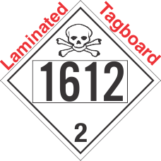 Toxic Gas Class 2.3 UN1612 Tagboard DOT Placard