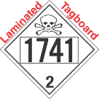 Toxic Gas Class 2.3 UN1741 Tagboard DOT Placard