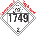 Toxic Gas Class 2.3 UN1749 Tagboard DOT Placard