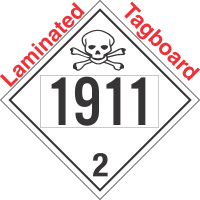 Toxic Gas Class 2.3 UN1911 Tagboard DOT Placard