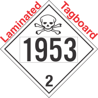 Toxic Gas Class 2.3 UN1953 Tagboard DOT Placard