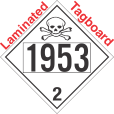 Toxic Gas Class 2.3 UN1953 Tagboard DOT Placard