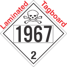 Toxic Gas Class 2.3 UN1967 Tagboard DOT Placard
