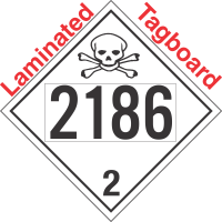 Toxic Gas Class 2.3 UN2186 Tagboard DOT Placard