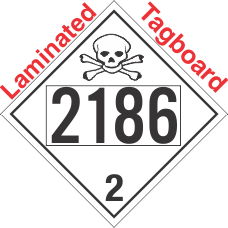 Toxic Gas Class 2.3 UN2186 Tagboard DOT Placard