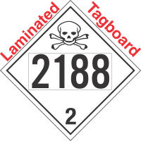 Toxic Gas Class 2.3 UN2188 Tagboard DOT Placard