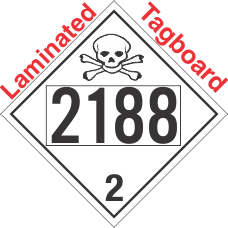 Toxic Gas Class 2.3 UN2188 Tagboard DOT Placard