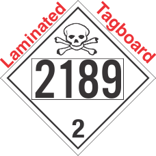 Toxic Gas Class 2.3 UN2189 Tagboard DOT Placard