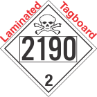 Toxic Gas Class 2.3 UN2190 Tagboard DOT Placard