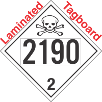 Toxic Gas Class 2.3 UN2190 Tagboard DOT Placard