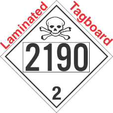 Toxic Gas Class 2.3 UN2190 Tagboard DOT Placard
