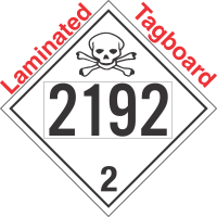 Toxic Gas Class 2.3 UN2192 Tagboard DOT Placard