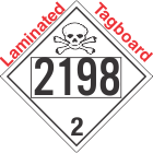 Toxic Gas Class 2.3 UN2198 Tagboard DOT Placard