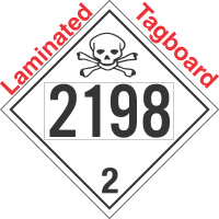 Toxic Gas Class 2.3 UN2198 Tagboard DOT Placard