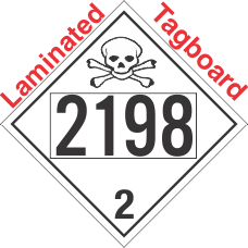 Toxic Gas Class 2.3 UN2198 Tagboard DOT Placard