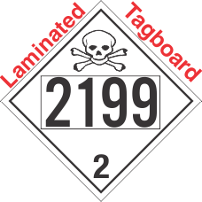 Toxic Gas Class 2.3 UN2199 Tagboard DOT Placard