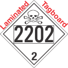 Toxic Gas Class 2.3 UN2202 Tagboard DOT Placard