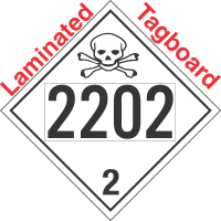 Toxic Gas Class 2.3 UN2202 Tagboard DOT Placard