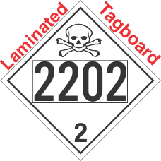 Toxic Gas Class 2.3 UN2202 Tagboard DOT Placard