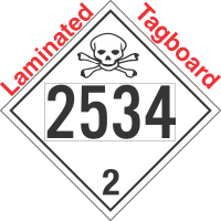 Toxic Gas Class 2.3 UN2534 Tagboard DOT Placard