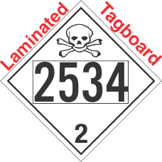 Toxic Gas Class 2.3 UN2534 Tagboard DOT Placard