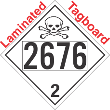 Toxic Gas Class 2.3 UN2676 Tagboard DOT Placard