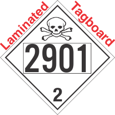 Toxic Gas Class 2.3 UN2901 Tagboard DOT Placard