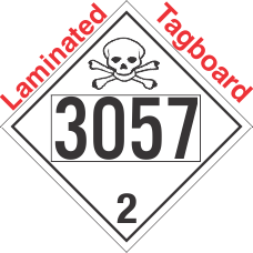 Toxic Gas Class 2.3 UN3057 Tagboard DOT Placard