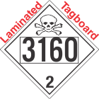 Toxic Gas Class 2.3 UN3160 Tagboard DOT Placard
