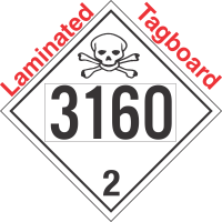 Toxic Gas Class 2.3 UN3160 Tagboard DOT Placard