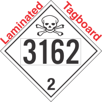 Toxic Gas Class 2.3 UN3162 Tagboard DOT Placard