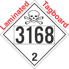 Toxic Gas Class 2.3 UN3168 Tagboard DOT Placard
