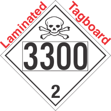 Toxic Gas Class 2.3 UN3300 Tagboard DOT Placard