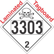 Toxic Gas Class 2.3 UN3303 Tagboard DOT Placard