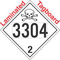 Toxic Gas Class 2.3 UN3304 Tagboard DOT Placard