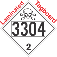 Toxic Gas Class 2.3 UN3304 Tagboard DOT Placard