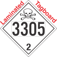 Toxic Gas Class 2.3 UN3305 Tagboard DOT Placard