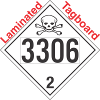 Toxic Gas Class 2.3 UN3306 Tagboard DOT Placard