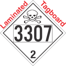 Toxic Gas Class 2.3 UN3307 Tagboard DOT Placard