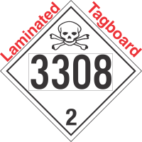 Toxic Gas Class 2.3 UN3308 Tagboard DOT Placard