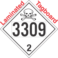 Toxic Gas Class 2.3 UN3309 Tagboard DOT Placard