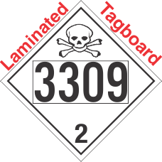 Toxic Gas Class 2.3 UN3309 Tagboard DOT Placard