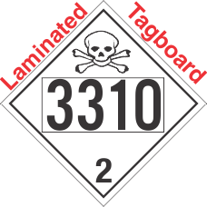 Toxic Gas Class 2.3 UN3310 Tagboard DOT Placard