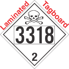 Toxic Gas Class 2.3 UN3318 Tagboard DOT Placard