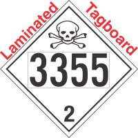 Toxic Gas Class 2.3 UN3355 Tagboard DOT Placard