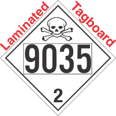 Toxic Gas Class 2.3 UN9035 Tagboard DOT Placard