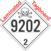 Toxic Gas Class 2.3 UN9202 Tagboard DOT Placard