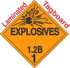 Explosive Class 1.2B Tagboard DOT Placard