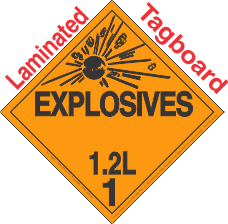 Explosive Class 1.2L Tagboard DOT Placard