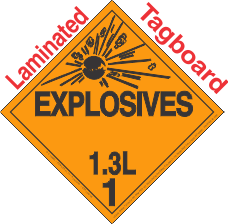 Explosive Class 1.3L Tagboard DOT Placard